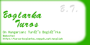 boglarka turos business card